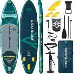 Tabla SUP de remo de travesía verde para pesca Skatinger – Resistente, estable y exploradora
