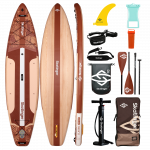 Tabla de paddle surf de travesía Skatinger Waverider marrón claro – Natural, suave y atemporal