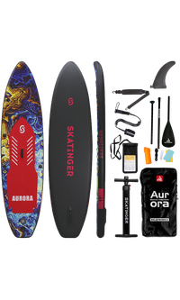 Skatinger Aurora Red Tabla SUP Allround – Audaz, Cósmica, Estable