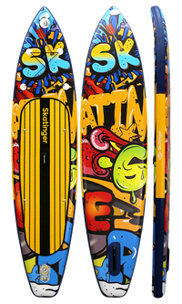 Skatinger Graffiti Yellow Tabla SUP Touring – Carácter, Contraste, Rendimiento