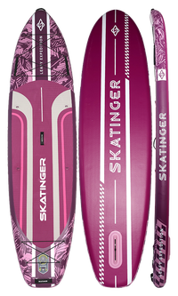 Skatinger Leafy Expedition Pink Tabla SUP Allround – Estilo, Estabilidad, Resistencia