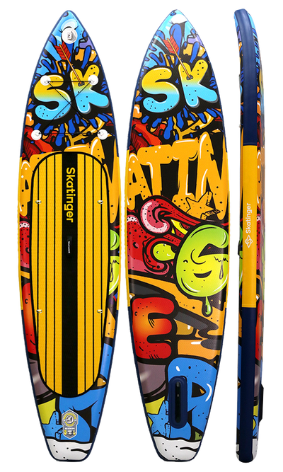 Skatinger Graffiti Yellow Tabla SUP Touring – Carácter, Contraste, Rendimiento