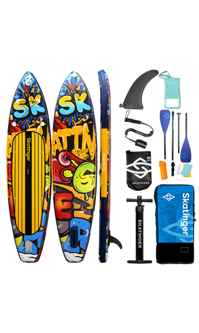 Skatinger Graffiti Yellow Tabla SUP Touring – Carácter, Contraste, Rendimiento