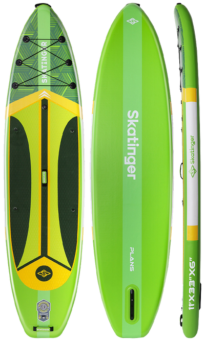 Skatinger Plans Green Tabla SUP Touring – Velocidad, Estabilidad, Aventura
