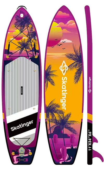 Skatinger Upgraded Sunrise Tabla SUP Allround – Aventura, Deslizamiento, Trópico