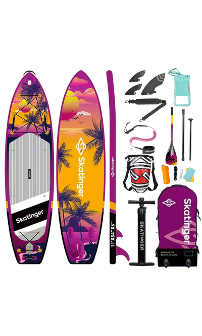 Skatinger Upgraded Sunrise Tabla SUP Allround – Aventura, Deslizamiento, Trópico