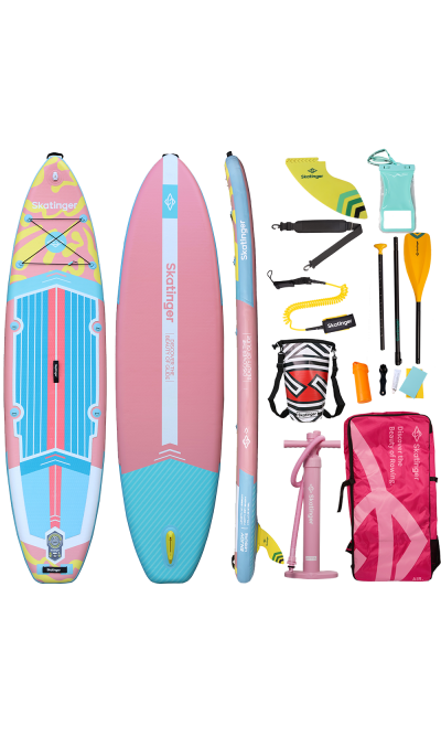 Skatinger White Night Glow Tabla SUP – Estabilidad, Confort, Relajación