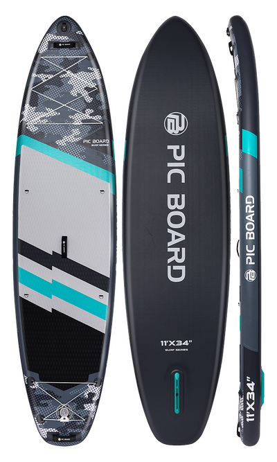 Skatinger Camouflage Grey Tabla SUP Allround – Fuerza, Amplitud, Fiabilidad