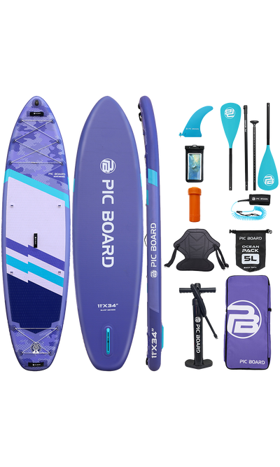 Skatinger Camouflage Purple Tabla SUP Allround – Estilo, Equilibrio, Versatilidad