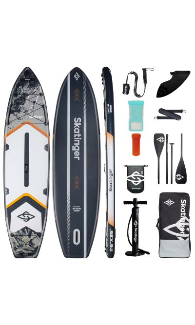 SkatingerThor Grey Tabla SUP Allround – Ancho, Estable, Potente