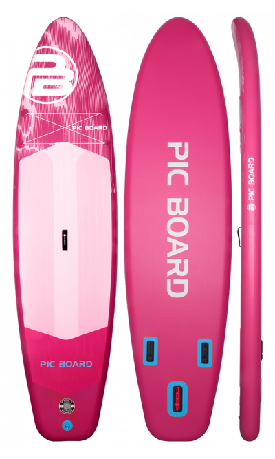 Tabla SUP de remo polivalente Skatinger Aurora Pink – Espaciosa, divertida y empoderadora