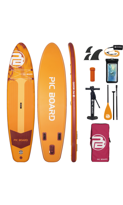 Tabla de SUP de remo todoterreno Skatinger Aurora Yellow – Amplia, estable y lista para toda la familia