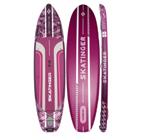 Skatinger Leafy Expedition Pink Tabla SUP Allround – Estilo, Estabilidad, Resistencia
