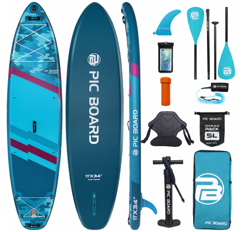 Skatinger Camouflage Blue Tabla SUP Allround – Potencia, Estabilidad, Control