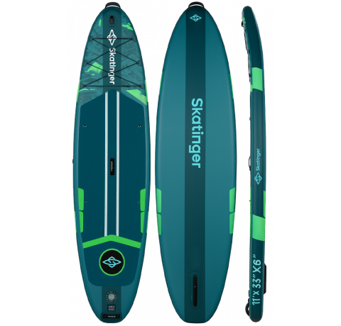Skatinger Ice Age Green Tabla SUP Touring – Estabilidad, Control, Aventura