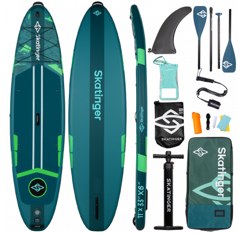 Skatinger Ice Age Green Tabla SUP Touring – Estabilidad, Control, Aventura